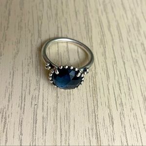 Pandora Blue Stone Ring Size 58 or 8.5